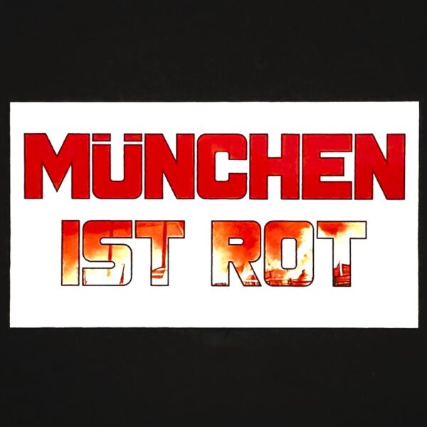 München Aufkleber "München ist rot -Pyro"  50 Stück, im praktischen 5 x 9 cm Format. Qualität: outdoor, mit Hochglanz-UV-Lack, witterungsbeständig, geschlitzte Rückseite. Maße je Aufkleber 5cm x 9cm. Hinweis: Es ist nicht überall erlaubt Aufkleber anzubringen, informiert Euch zu diesem Thema.