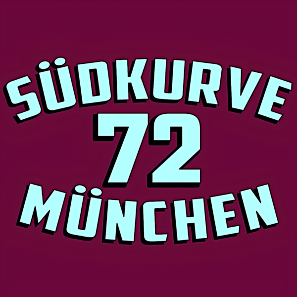 Südkurve München 72 Aufkleber in bordeaux 50 Stück
